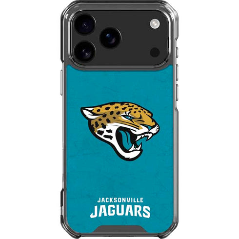NFL Jacksonville Jaguars Distressed iPhone 18 Pro Max Clear Case