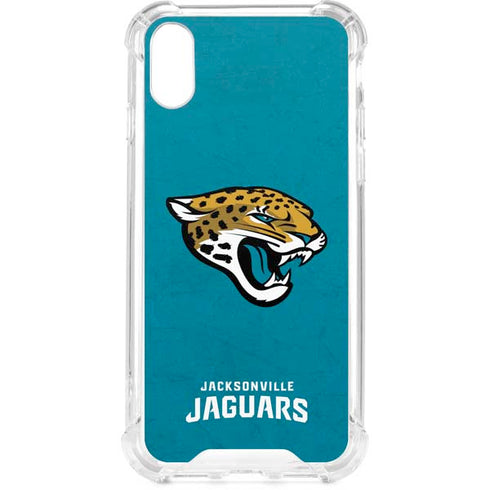 NFL Jacksonville Jaguars Distressed iPhone XS Clear Case