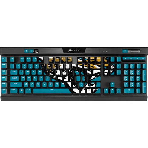 NFL Jacksonville Jaguars Distressed K95 RGB PLATINUM Mechanical Gaming Keyboard Skin