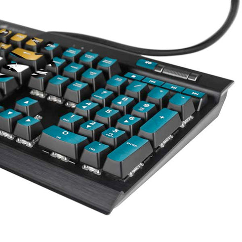 NFL Jacksonville Jaguars Distressed K95 RGB PLATINUM Mechanical Gaming Keyboard Skin