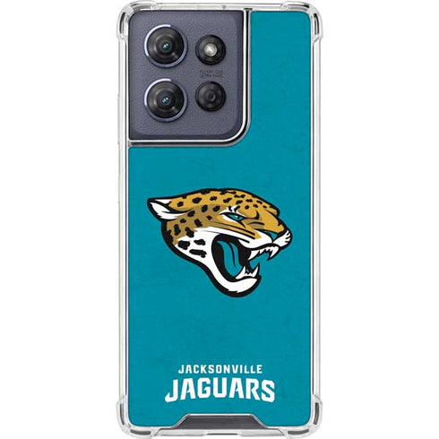 NFL Jacksonville Jaguars Distressed Moto G 5G (2025) Clear Case
