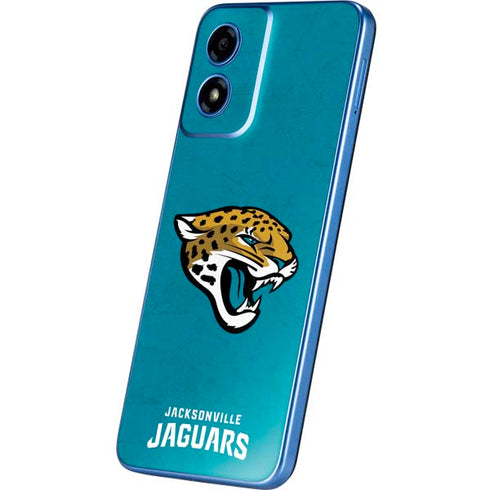 NFL Jacksonville Jaguars Distressed Moto G Play 4G (2024) Skin
