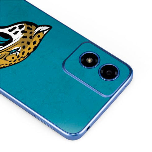 NFL Jacksonville Jaguars Distressed Moto G Play 4G (2024) Skin