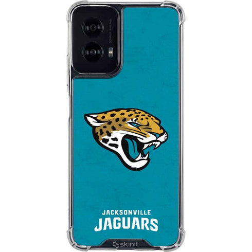 NFL Jacksonville Jaguars Distressed Moto G Power 5G (2024) Clear Case