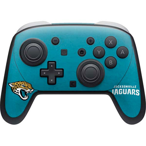 NFL Jacksonville Jaguars Distressed Nintendo Switch 2 (2025) Pro Controller Skin