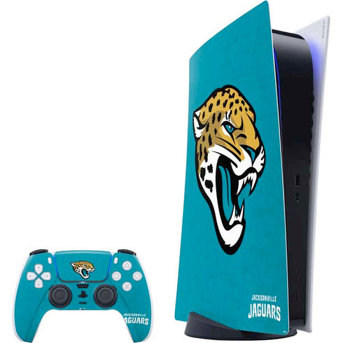 NFL Jacksonville Jaguars Distressed PlayStation PS5 Skins