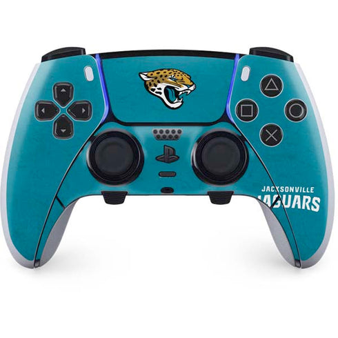 NFL Jacksonville Jaguars Distressed PS5 DualSense Edge Pro Controller Skin