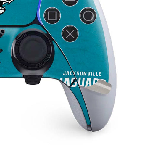 NFL Jacksonville Jaguars Distressed PS5 DualSense Edge Pro Controller Skin