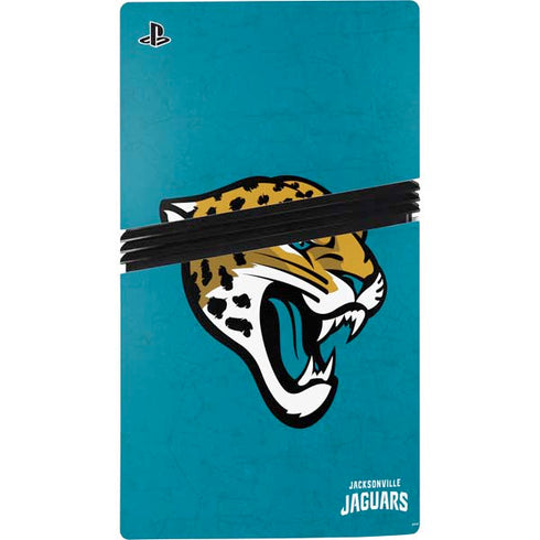 NFL Jacksonville Jaguars Distressed PS5 Pro Console Skin