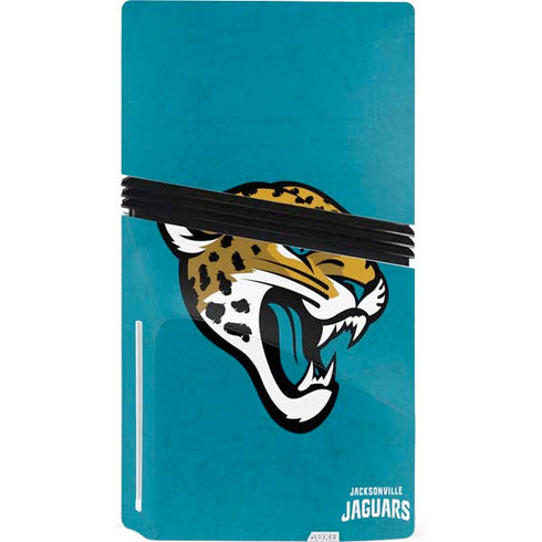 NFL Jacksonville Jaguars Distressed PS5 Pro Disk Console Skin