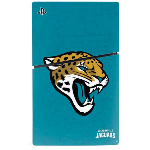 NFL Jacksonville Jaguars Distressed PS5 Slim Digital Edition Console Skin