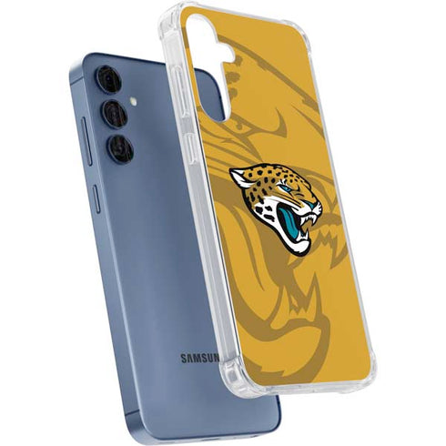 NFL Jacksonville Jaguars Double Vision Galaxy A55 5G Clear Case