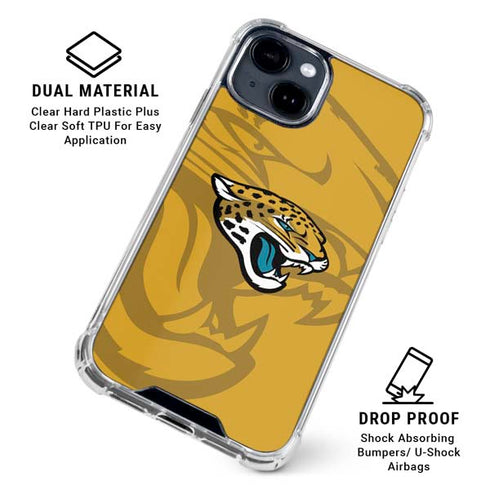 NFL Jacksonville Jaguars Double Vision iPhone 15 Clear Case