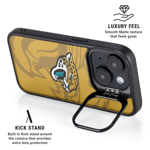 NFL Jacksonville Jaguars Double Vision iPhone 15 Plus Kickstand Case