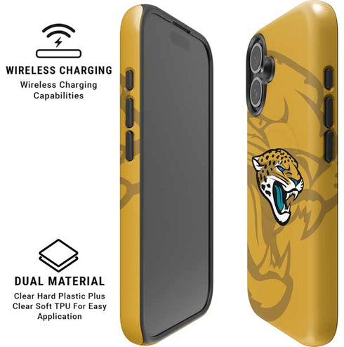 NFL Jacksonville Jaguars Double Vision iPhone 16 Plus Magsafe Impact Case