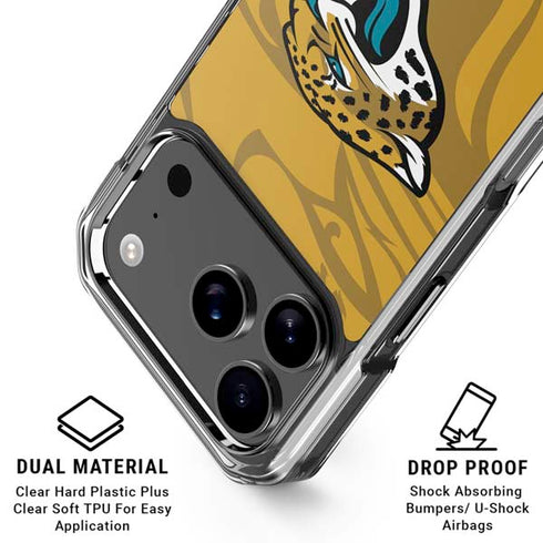 NFL Jacksonville Jaguars Double Vision iPhone 18 Pro Clear Case