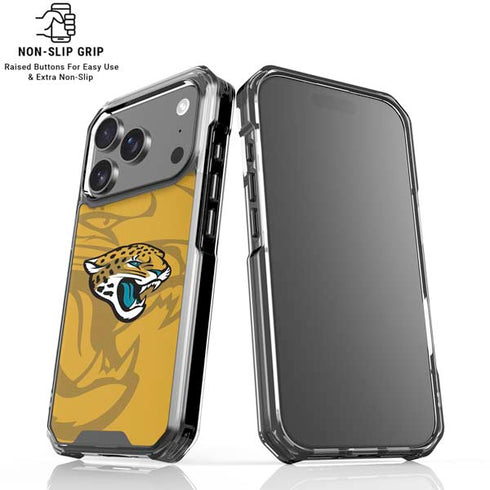 NFL Jacksonville Jaguars Double Vision iPhone 18 Pro Clear Case