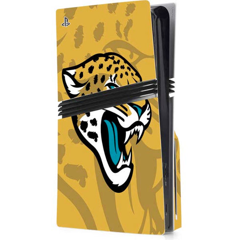 NFL Jacksonville Jaguars Double Vision PS5 Pro Disk Console Skin