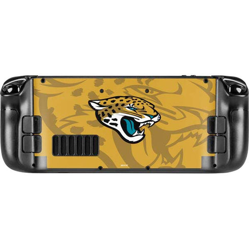 NFL Jacksonville Jaguars Double Vision Steam Deck Handheld Gaming Computer Skin
