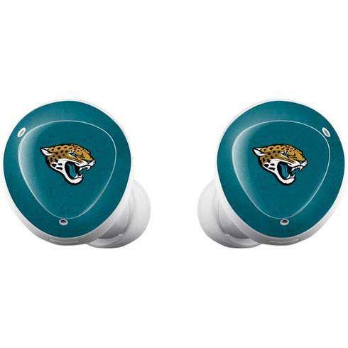 NFL Jacksonville Jaguars Teal Distressed Galaxy Buds Plus Skin