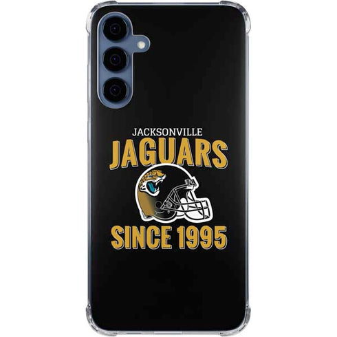 NFL Jacksonville Jaguars Helmet Galaxy A35 5G Clear Case