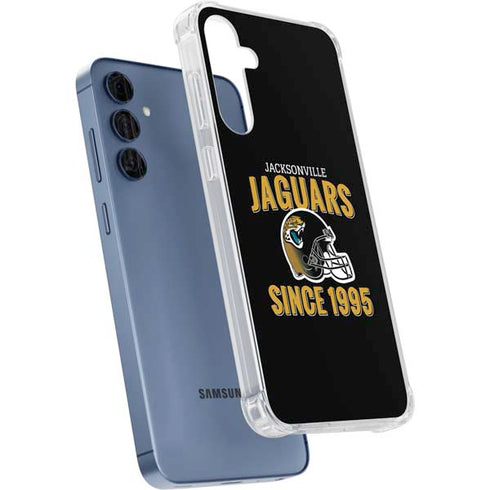 NFL Jacksonville Jaguars Helmet Galaxy A55 5G Clear Case