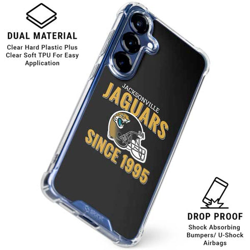 NFL Jacksonville Jaguars Helmet Galaxy S25 Clear Case