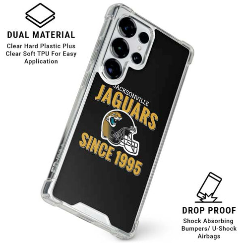 NFL Jacksonville Jaguars Helmet Galaxy S25 Ultra Clear Case