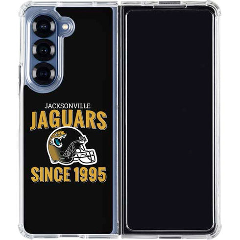 NFL Jacksonville Jaguars Helmet Galaxy Z Fold6 Clear Case
