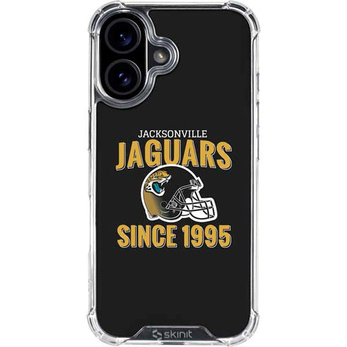 NFL Jacksonville Jaguars Helmet iPhone 16 Plus Clear Case
