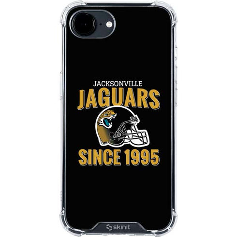 NFL Jacksonville Jaguars Helmet iPhone 16e Clear Case
