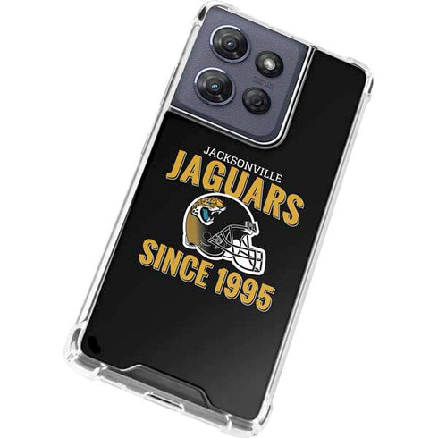 NFL Jacksonville Jaguars Helmet Moto G 5G (2025) Clear Case