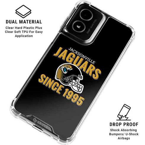 NFL Jacksonville Jaguars Helmet Moto G Power 5G (2024) Clear Case