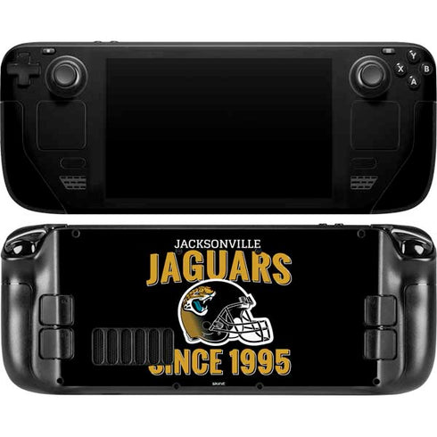 NFL Jacksonville Jaguars Helmet Steam Deck Handheld Gaming Computer OLED Skin