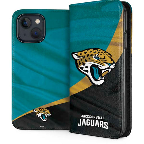 NFL Jacksonville Jaguars iPhone 15 Plus Folio Case