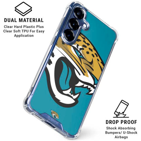 NFL Jacksonville Jaguars Large Logo Galaxy S25 FE Clear Case