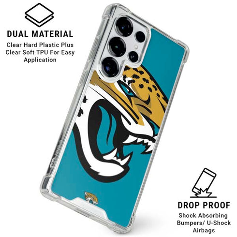 NFL Jacksonville Jaguars Large Logo Galaxy S25 Ultra Clear Case
