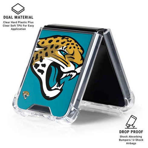 NFL Jacksonville Jaguars Large Logo Galaxy Z Flip6 Clear Case