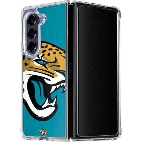 NFL Jacksonville Jaguars Large Logo Galaxy Z Fold5 5G Clear Case