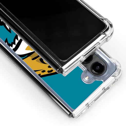 NFL Jacksonville Jaguars Large Logo Galaxy Z Fold5 5G Clear Case