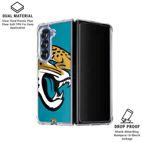 NFL Jacksonville Jaguars Large Logo Galaxy Z Fold6 Clear Case