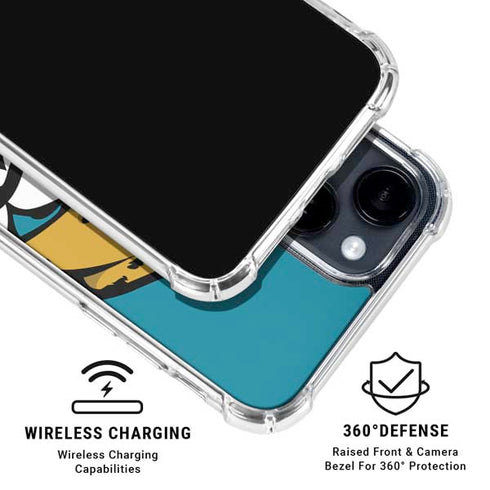 NFL Jacksonville Jaguars Large Logo iPhone 15 Clear Case