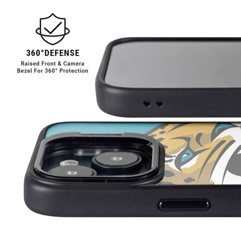 NFL Jacksonville Jaguars Large Logo iPhone 15 Kickstand Case