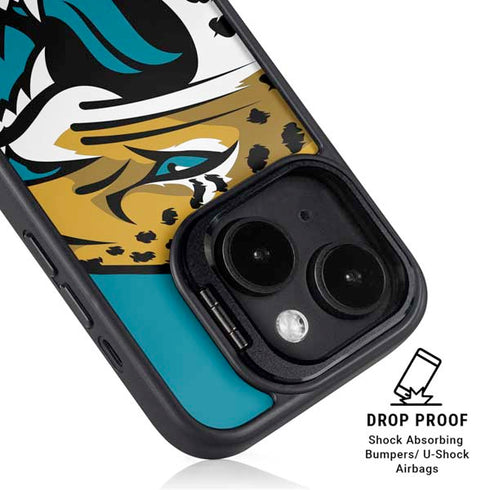 NFL Jacksonville Jaguars Large Logo iPhone 15 Kickstand Case
