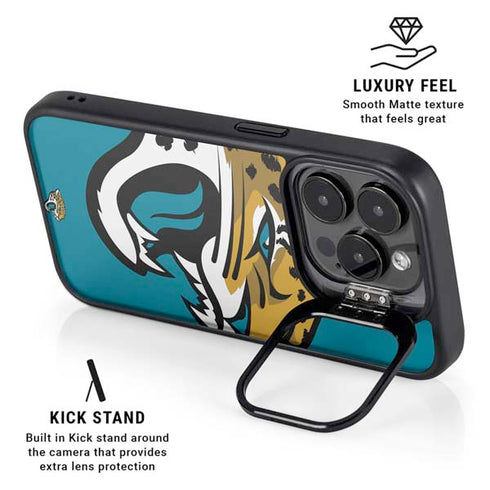 NFL Jacksonville Jaguars Large Logo iPhone 15 Pro Max Kickstand Case