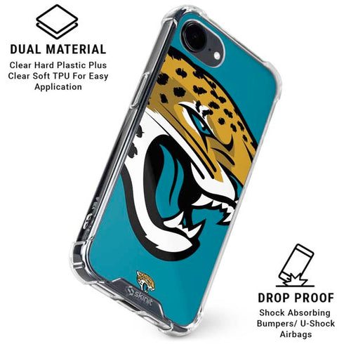 NFL Jacksonville Jaguars Large Logo iPhone 16e Clear Case