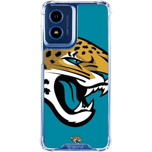 NFL Jacksonville Jaguars Large Logo Moto G 5G (2024) Clear Case