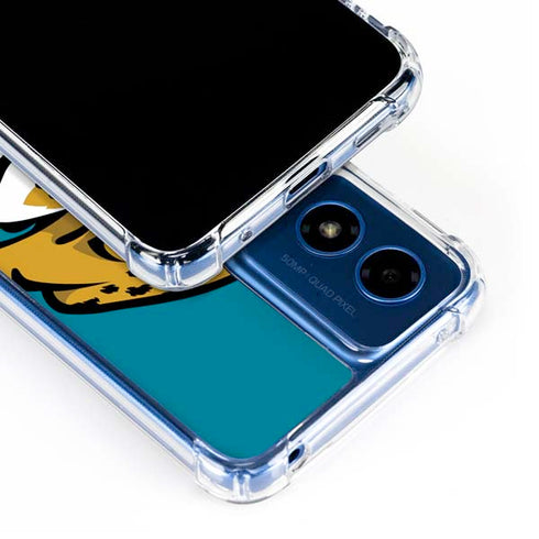 NFL Jacksonville Jaguars Large Logo Moto G 5G (2024) Clear Case