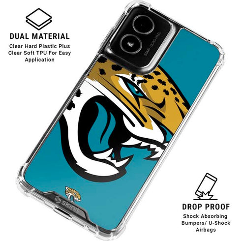 NFL Jacksonville Jaguars Large Logo Moto G Power 5G (2024) Clear Case