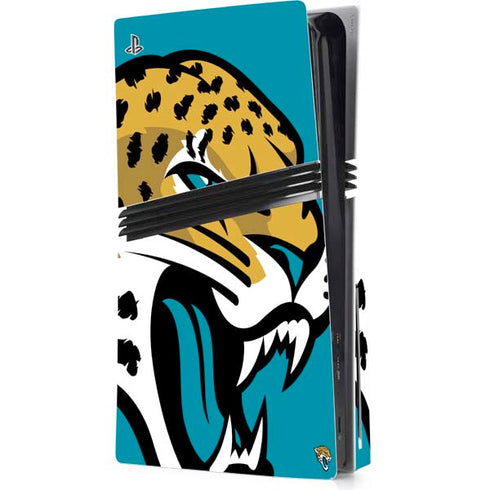 NFL Jacksonville Jaguars Large Logo PS5 Pro Disk Console Skin